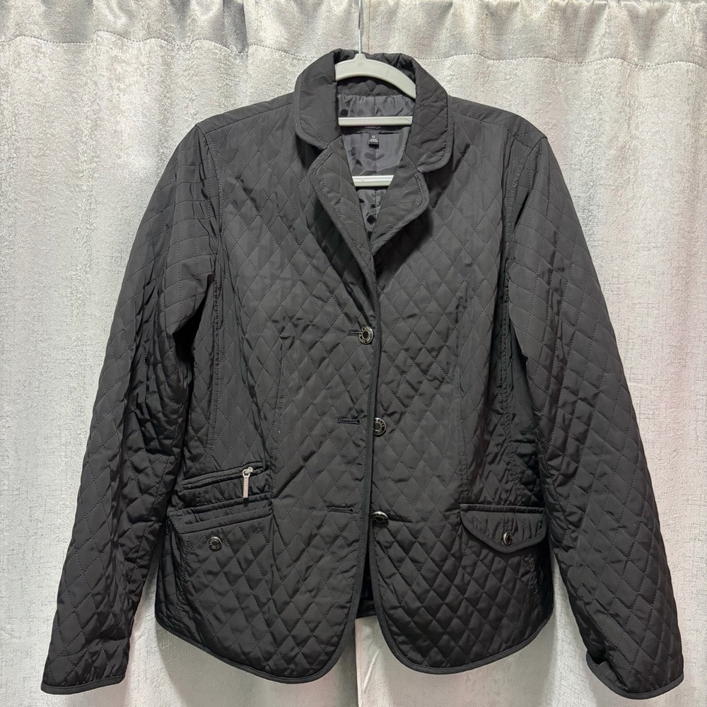 Talbots Black Quilted Jacket 12